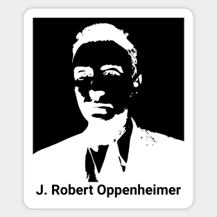 Oppenheimer - White on Black Sticker
